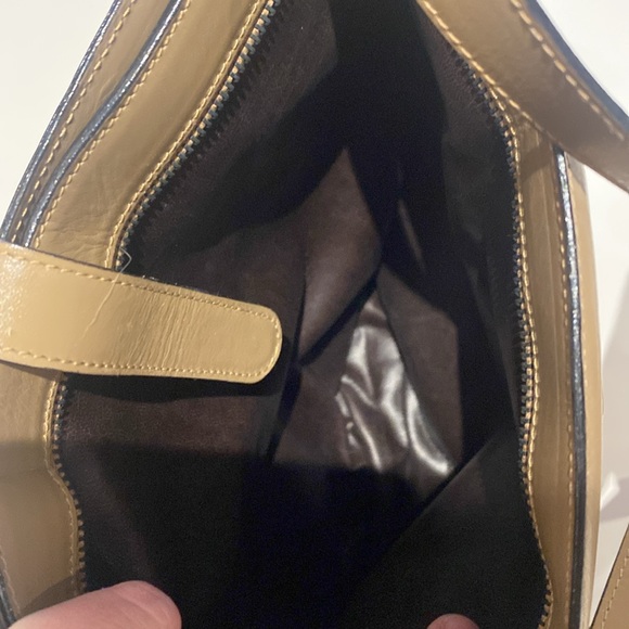 Vintage Ferragamo Tan Leather Designer Purse Handbag Bag Shoulder Strap classic - Picture 6 of 9